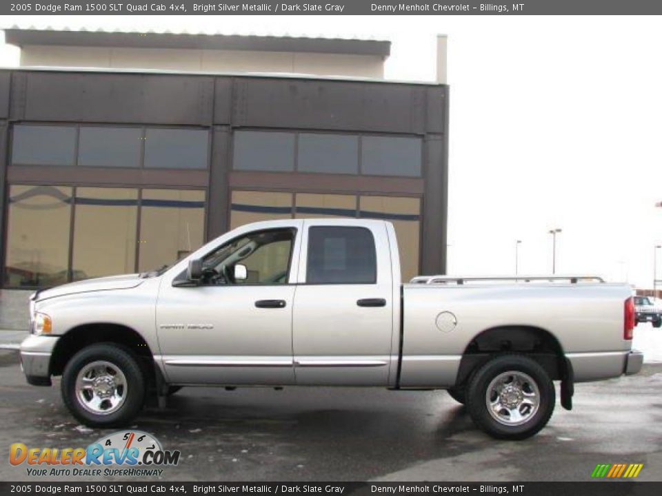 2005 Dodge Ram 1500 SLT Quad Cab 4x4 Bright Silver Metallic / Dark Slate Gray Photo #1