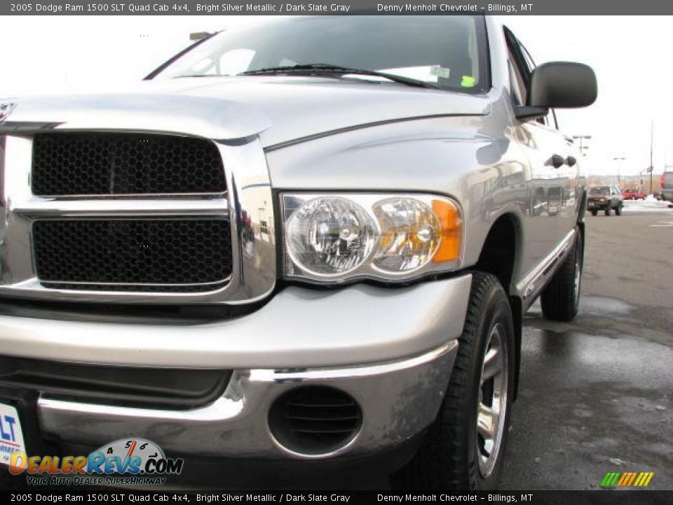 2005 Dodge Ram 1500 SLT Quad Cab 4x4 Bright Silver Metallic / Dark Slate Gray Photo #3