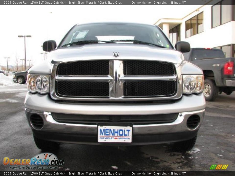 2005 Dodge Ram 1500 SLT Quad Cab 4x4 Bright Silver Metallic / Dark Slate Gray Photo #4