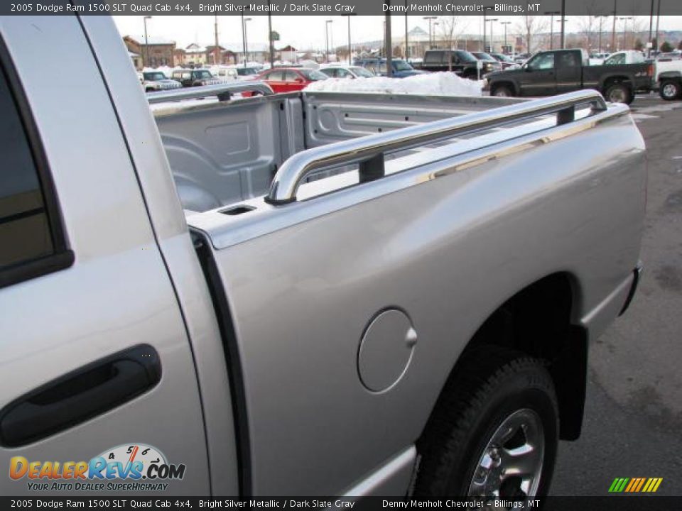 2005 Dodge Ram 1500 SLT Quad Cab 4x4 Bright Silver Metallic / Dark Slate Gray Photo #11