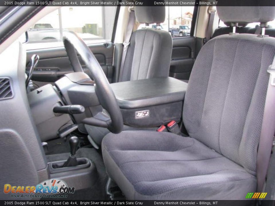 2005 Dodge Ram 1500 SLT Quad Cab 4x4 Bright Silver Metallic / Dark Slate Gray Photo #13