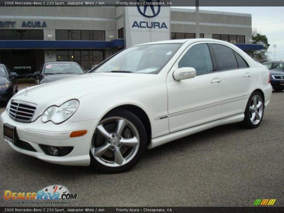 2006 Mercedes-Benz C 230 Sport Alabaster White / Ash Photo #2