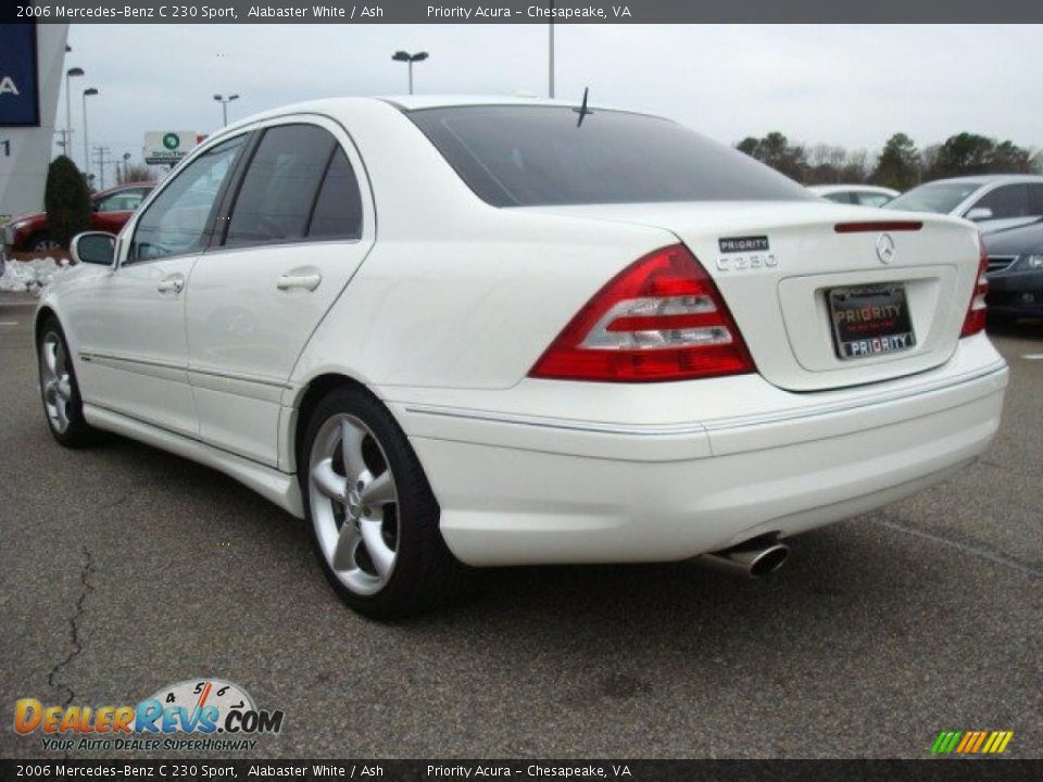 2006 Mercedes-Benz C 230 Sport Alabaster White / Ash Photo #4