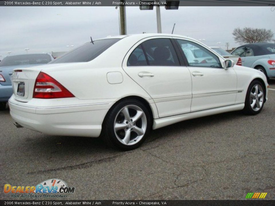 2006 Mercedes-Benz C 230 Sport Alabaster White / Ash Photo #6