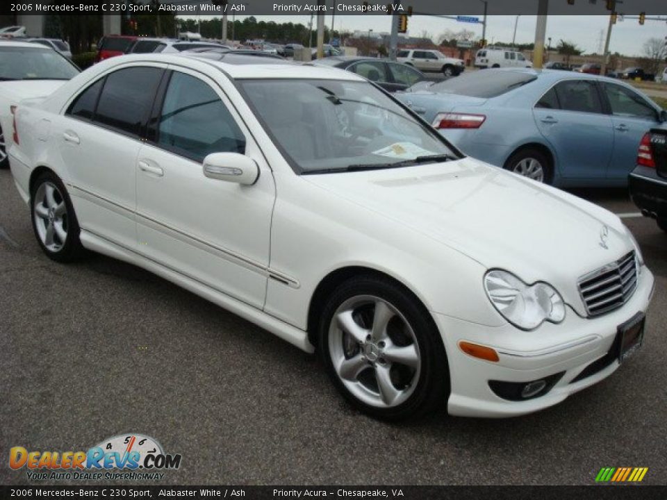 2006 Mercedes-Benz C 230 Sport Alabaster White / Ash Photo #8