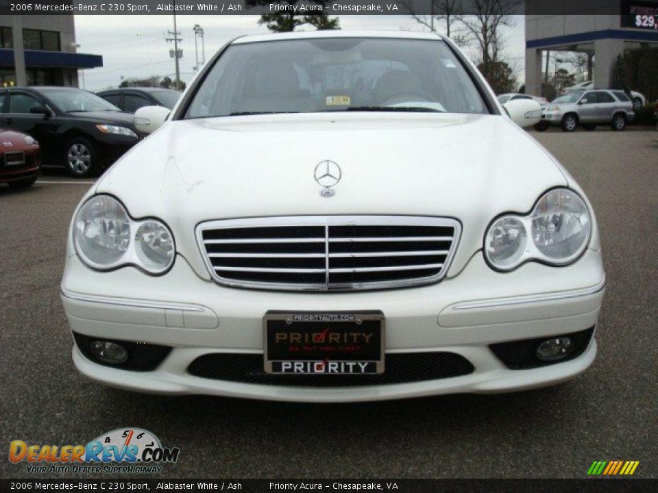 2006 Mercedes-Benz C 230 Sport Alabaster White / Ash Photo #9