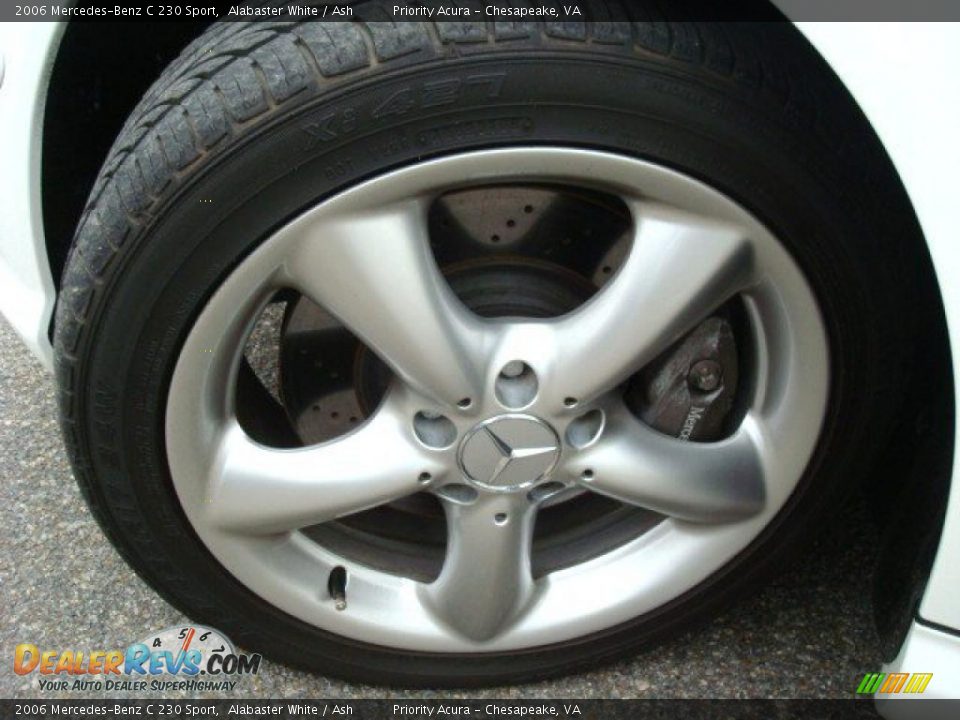2006 Mercedes-Benz C 230 Sport Alabaster White / Ash Photo #23