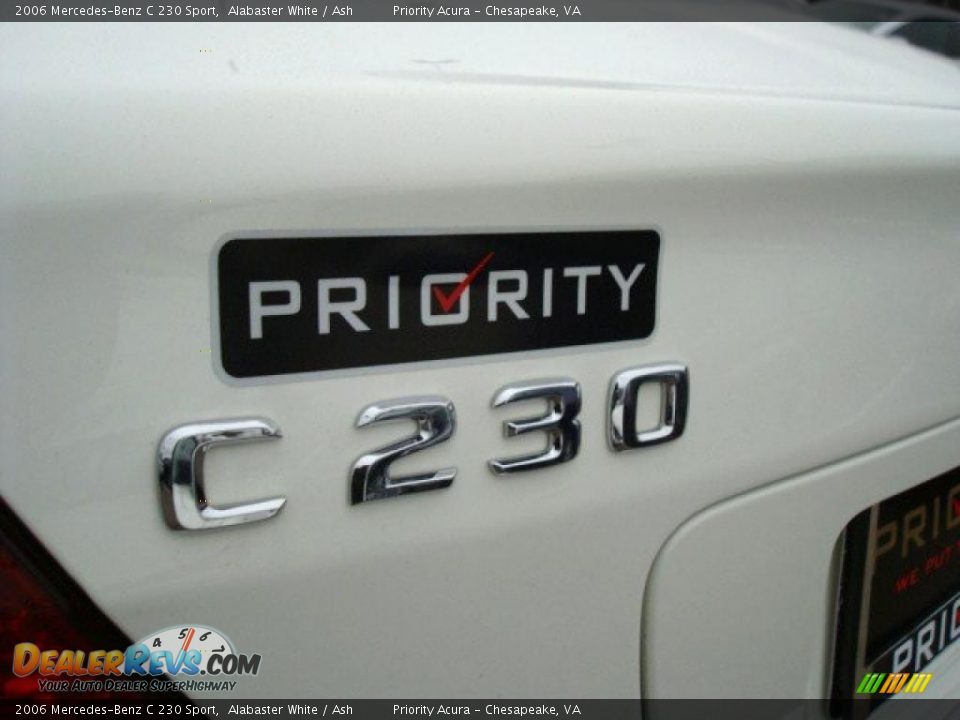 2006 Mercedes-Benz C 230 Sport Alabaster White / Ash Photo #27
