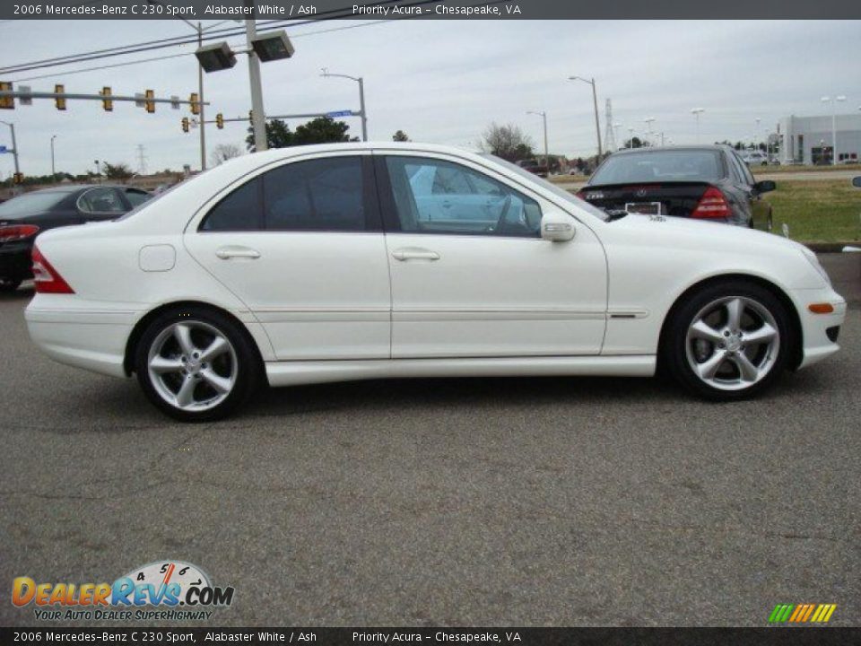 2006 Mercedes-Benz C 230 Sport Alabaster White / Ash Photo #34