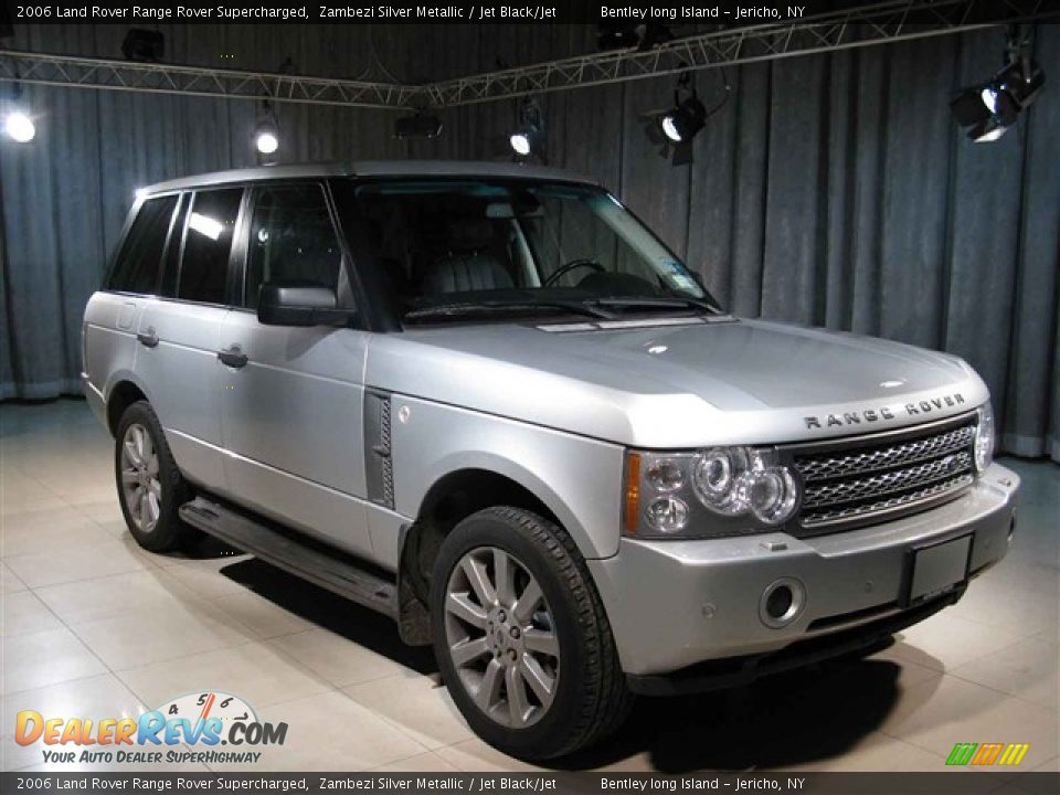 2006 Land Rover Range Rover Supercharged Zambezi Silver Metallic / Jet Black/Jet Photo #3