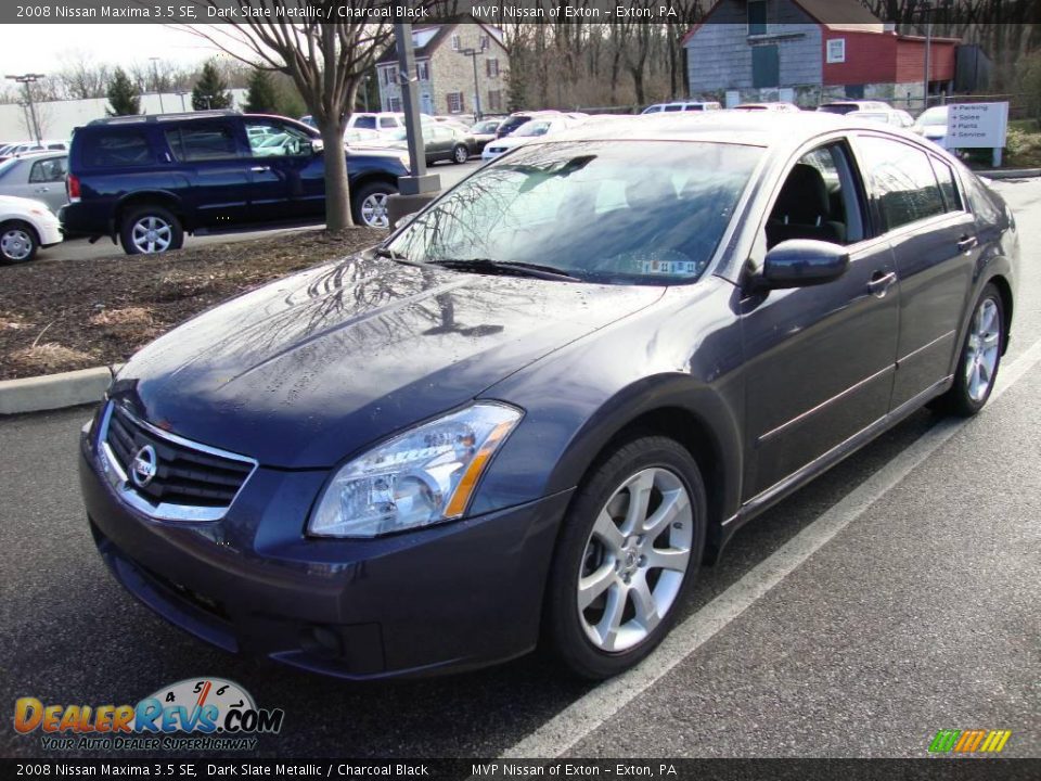 2008 Nissan Maxima 3.5 SE Dark Slate Metallic / Charcoal Black Photo #1