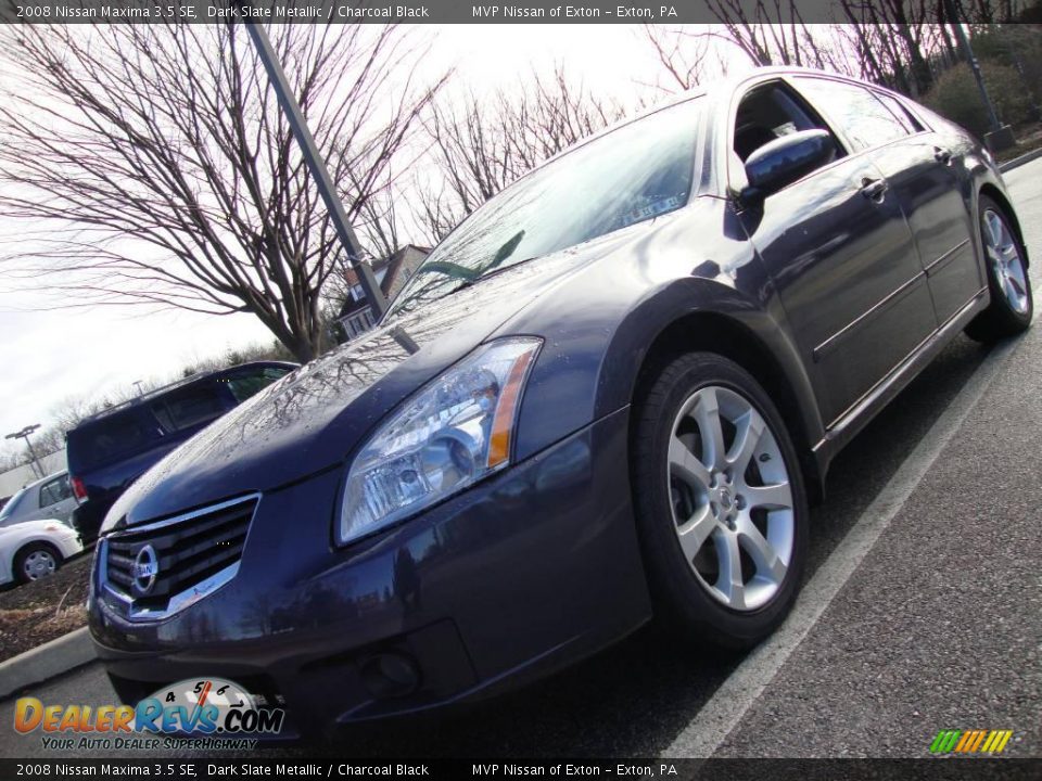 2008 Nissan Maxima 3.5 SE Dark Slate Metallic / Charcoal Black Photo #2