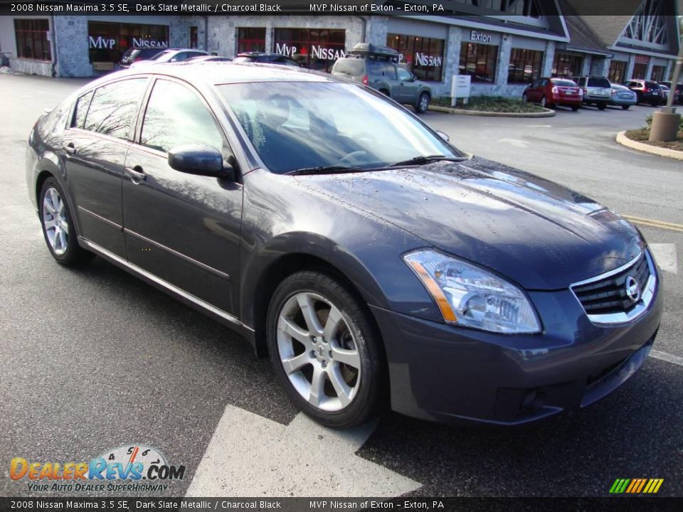 2008 Nissan Maxima 3.5 SE Dark Slate Metallic / Charcoal Black Photo #4