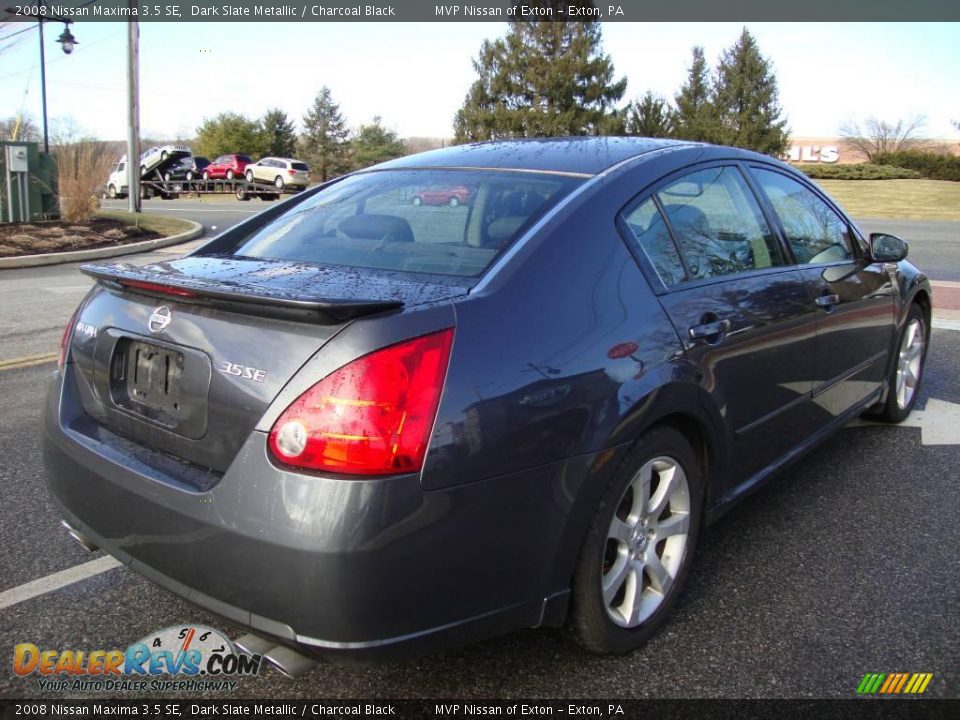 2008 Nissan Maxima 3.5 SE Dark Slate Metallic / Charcoal Black Photo #6