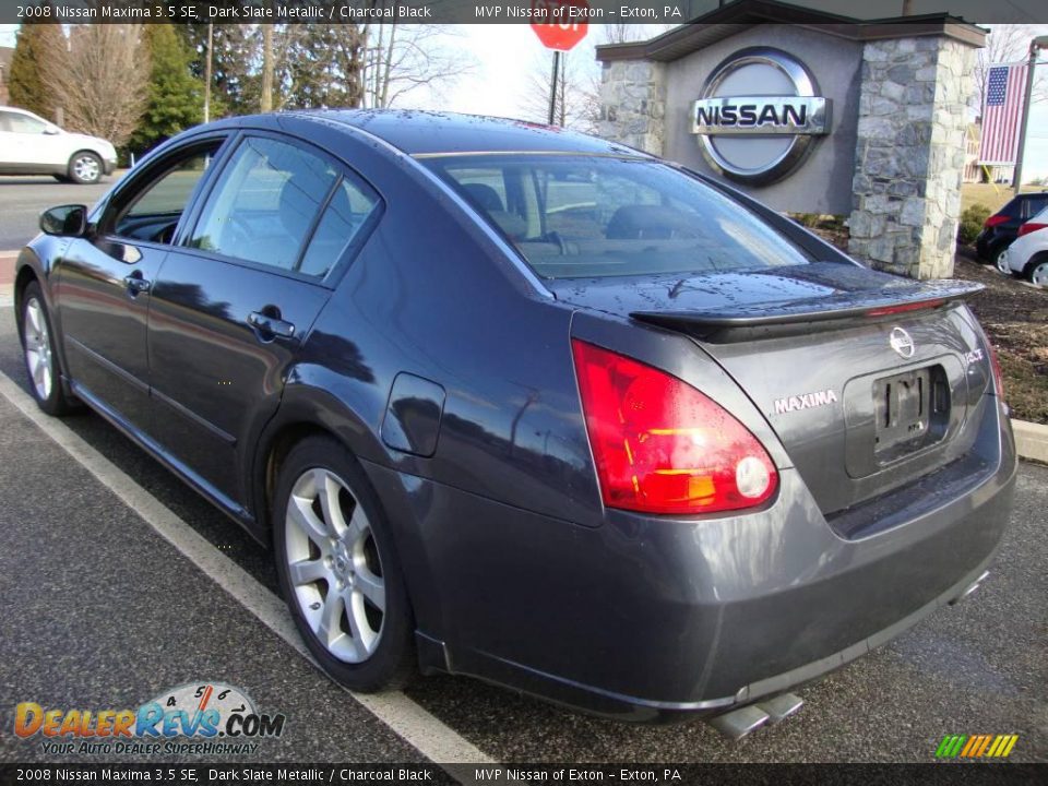 2008 Nissan Maxima 3.5 SE Dark Slate Metallic / Charcoal Black Photo #8