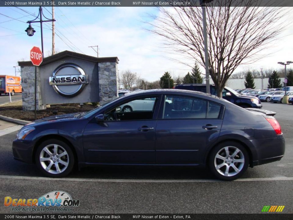 2008 Nissan Maxima 3.5 SE Dark Slate Metallic / Charcoal Black Photo #9