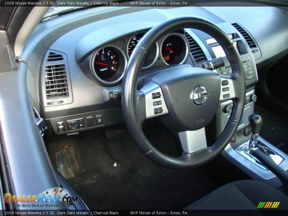 2008 Nissan Maxima 3.5 SE Dark Slate Metallic / Charcoal Black Photo #10