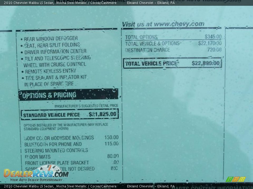 2010 Chevrolet Malibu LS Sedan Mocha Steel Metallic / Cocoa/Cashmere Photo #8