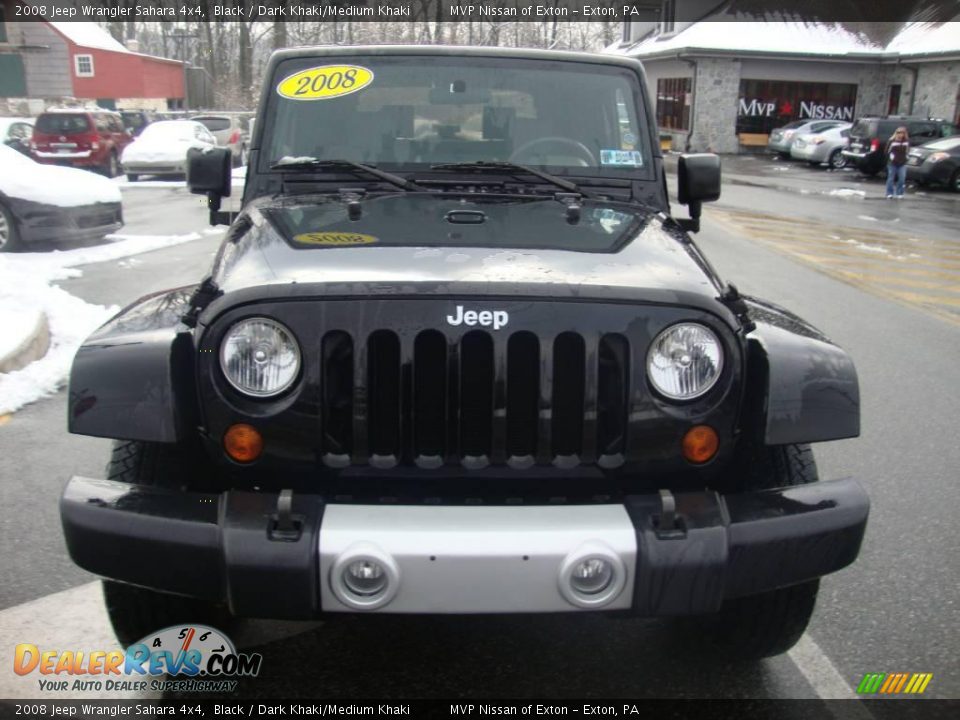 2008 Jeep Wrangler Sahara 4x4 Black / Dark Khaki/Medium Khaki Photo #3