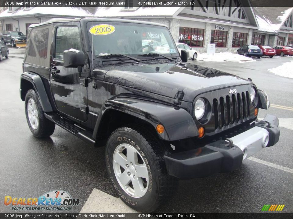 2008 Jeep Wrangler Sahara 4x4 Black / Dark Khaki/Medium Khaki Photo #4
