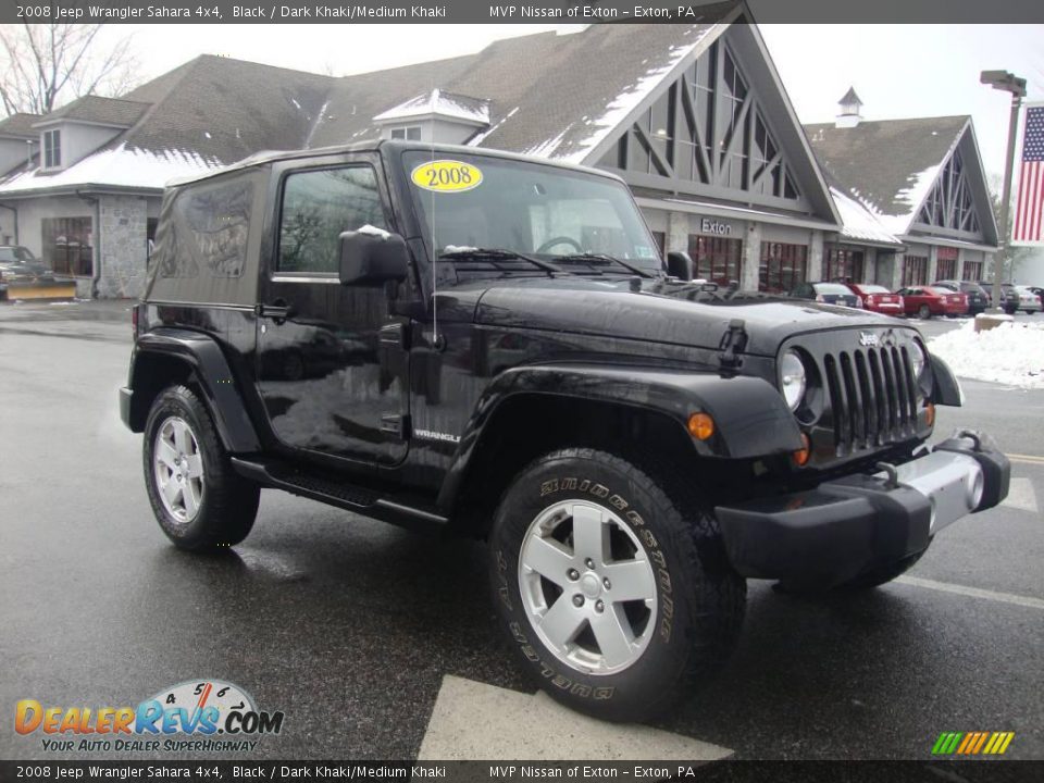 2008 Jeep Wrangler Sahara 4x4 Black / Dark Khaki/Medium Khaki Photo #5