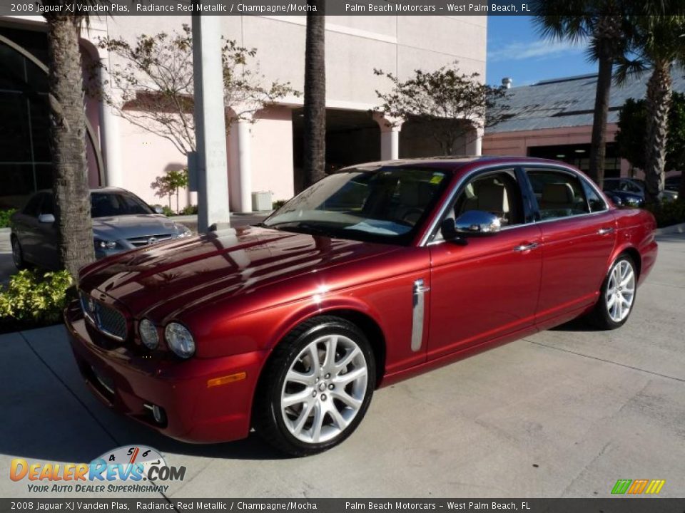2008 Jaguar XJ Vanden Plas Radiance Red Metallic / Champagne/Mocha Photo #1
