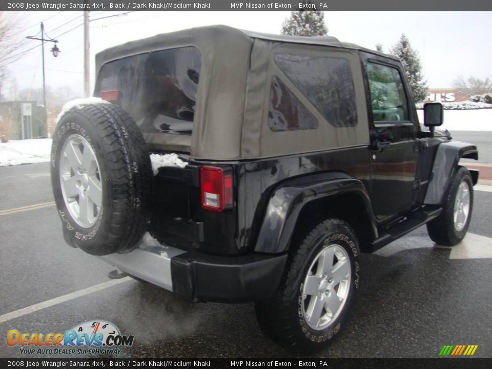 2008 Jeep Wrangler Sahara 4x4 Black / Dark Khaki/Medium Khaki Photo #6