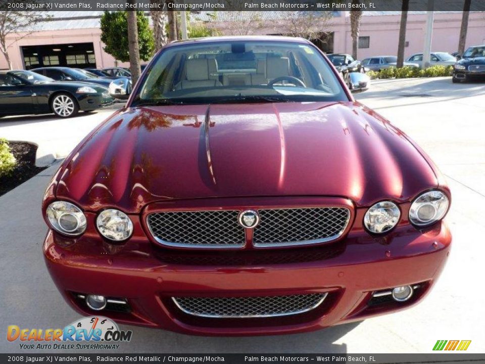 2008 Jaguar XJ Vanden Plas Radiance Red Metallic / Champagne/Mocha Photo #2