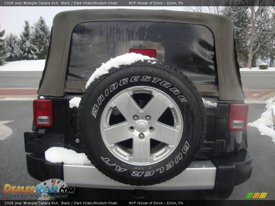2008 Jeep Wrangler Sahara 4x4 Black / Dark Khaki/Medium Khaki Photo #7