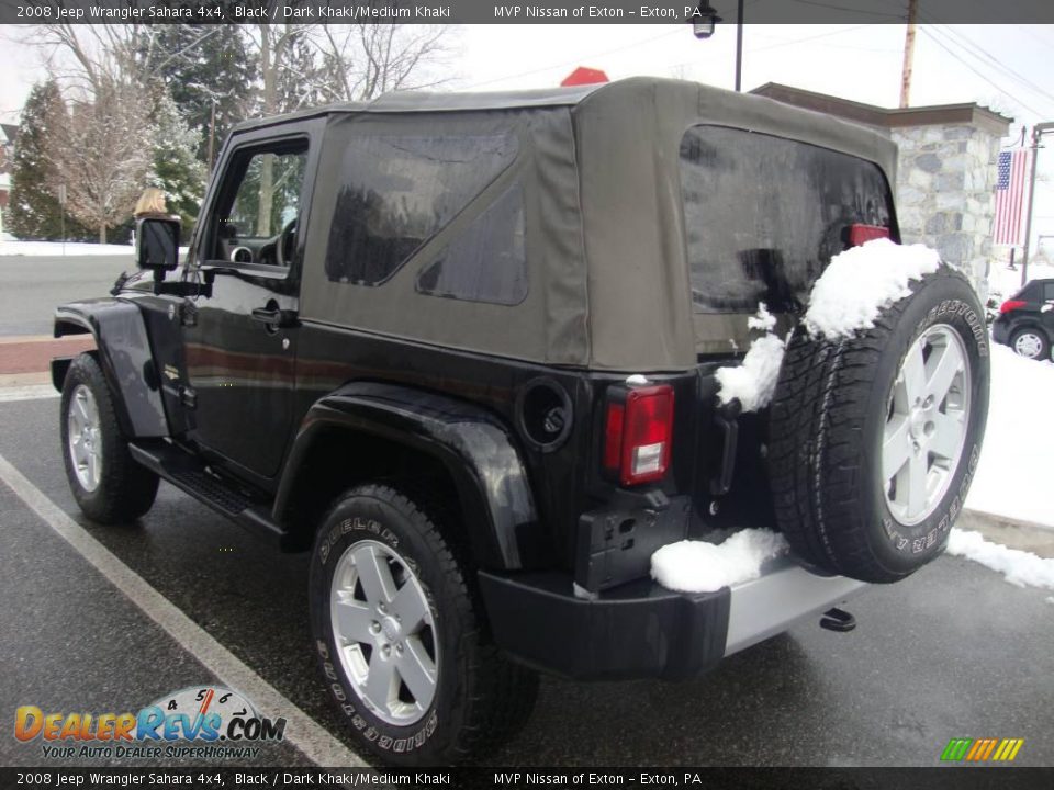 2008 Jeep Wrangler Sahara 4x4 Black / Dark Khaki/Medium Khaki Photo #8