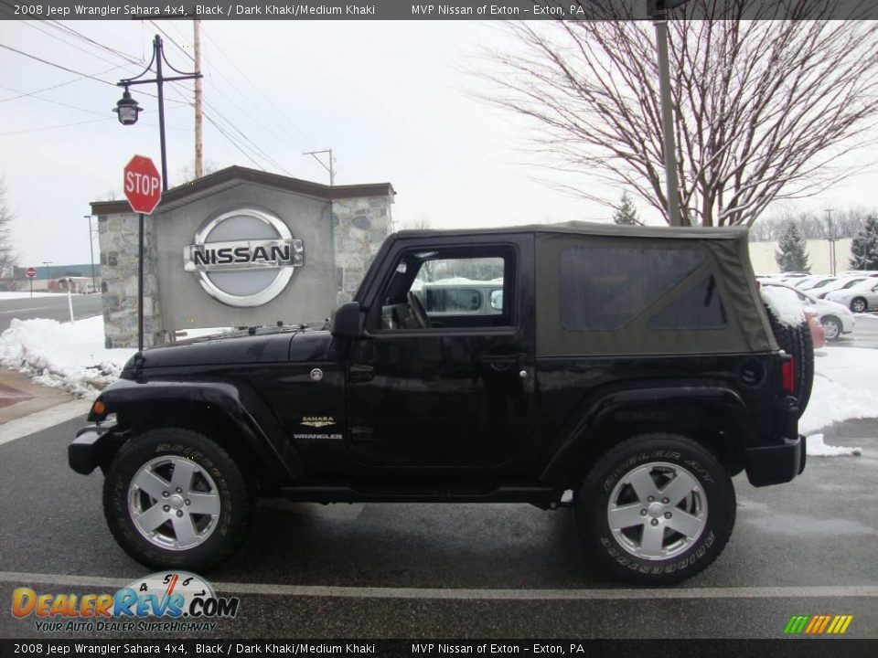 2008 Jeep Wrangler Sahara 4x4 Black / Dark Khaki/Medium Khaki Photo #9