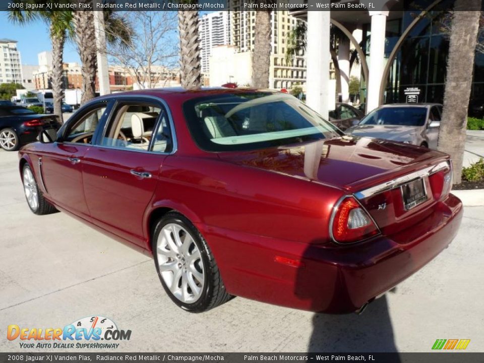 2008 Jaguar XJ Vanden Plas Radiance Red Metallic / Champagne/Mocha Photo #4