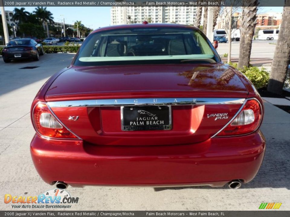 2008 Jaguar XJ Vanden Plas Radiance Red Metallic / Champagne/Mocha Photo #5