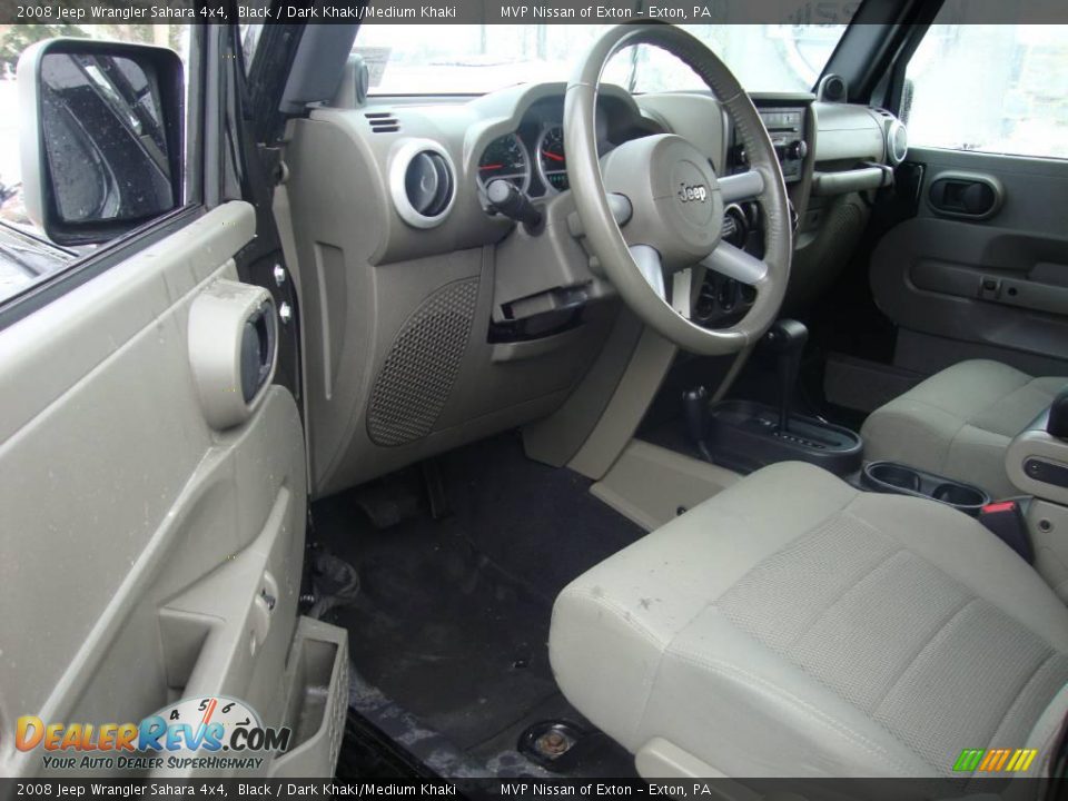 2008 Jeep Wrangler Sahara 4x4 Black / Dark Khaki/Medium Khaki Photo #11