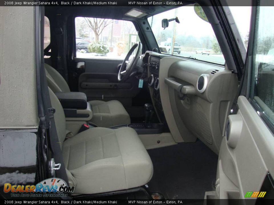 2008 Jeep Wrangler Sahara 4x4 Black / Dark Khaki/Medium Khaki Photo #12