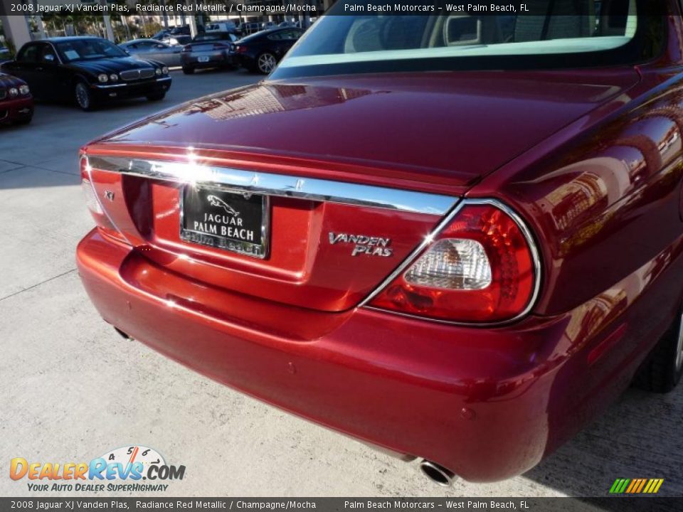 2008 Jaguar XJ Vanden Plas Radiance Red Metallic / Champagne/Mocha Photo #7