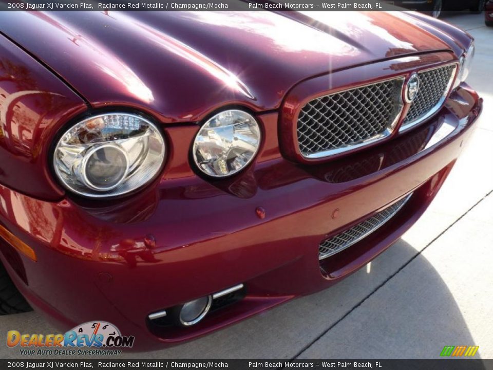 2008 Jaguar XJ Vanden Plas Radiance Red Metallic / Champagne/Mocha Photo #10