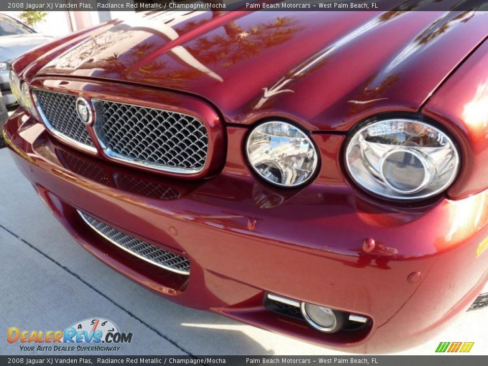2008 Jaguar XJ Vanden Plas Radiance Red Metallic / Champagne/Mocha Photo #11