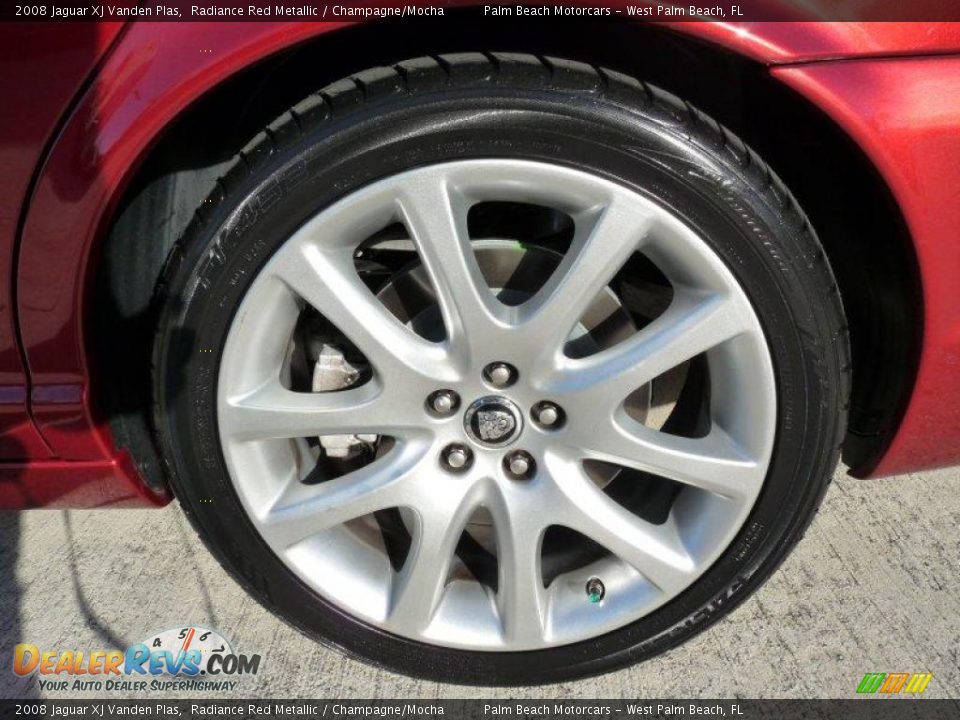 2008 Jaguar XJ Vanden Plas Radiance Red Metallic / Champagne/Mocha Photo #13