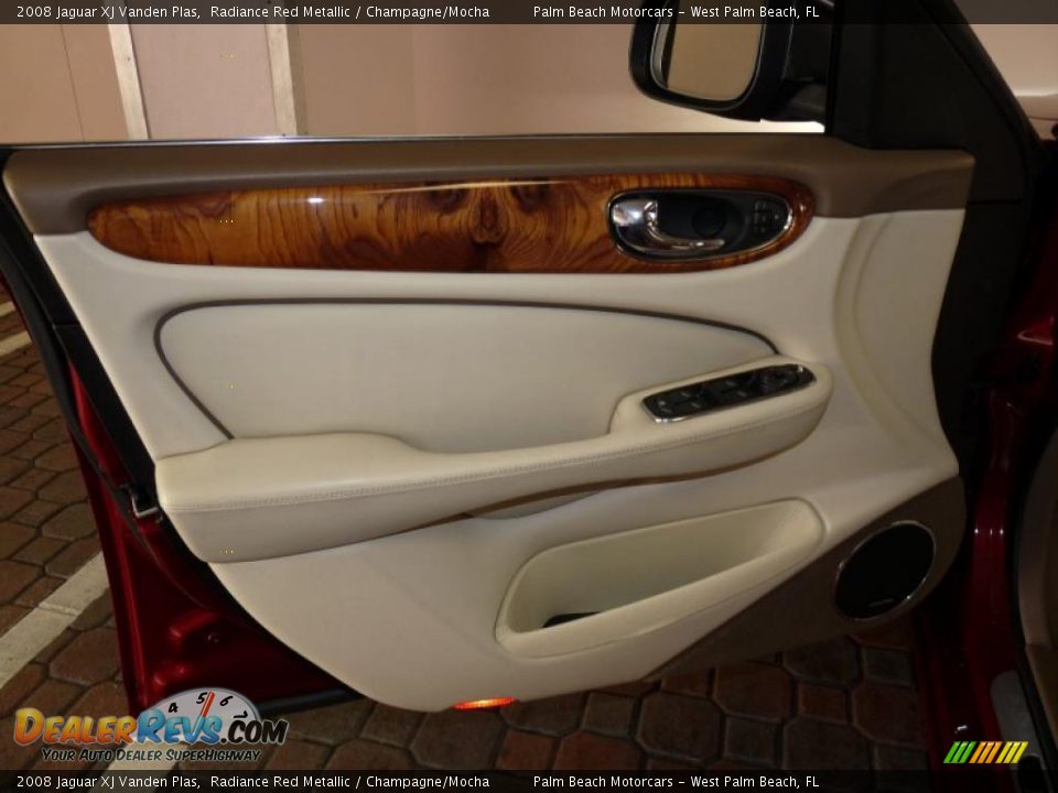 2008 Jaguar XJ Vanden Plas Radiance Red Metallic / Champagne/Mocha Photo #16