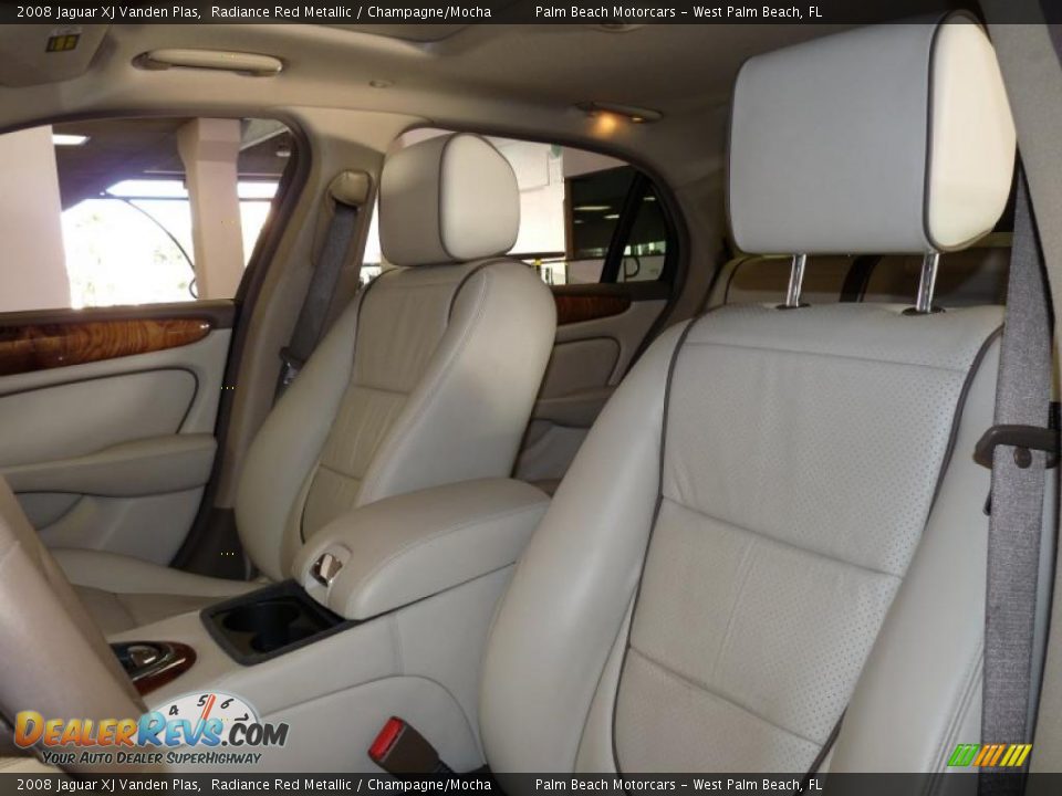 2008 Jaguar XJ Vanden Plas Radiance Red Metallic / Champagne/Mocha Photo #18