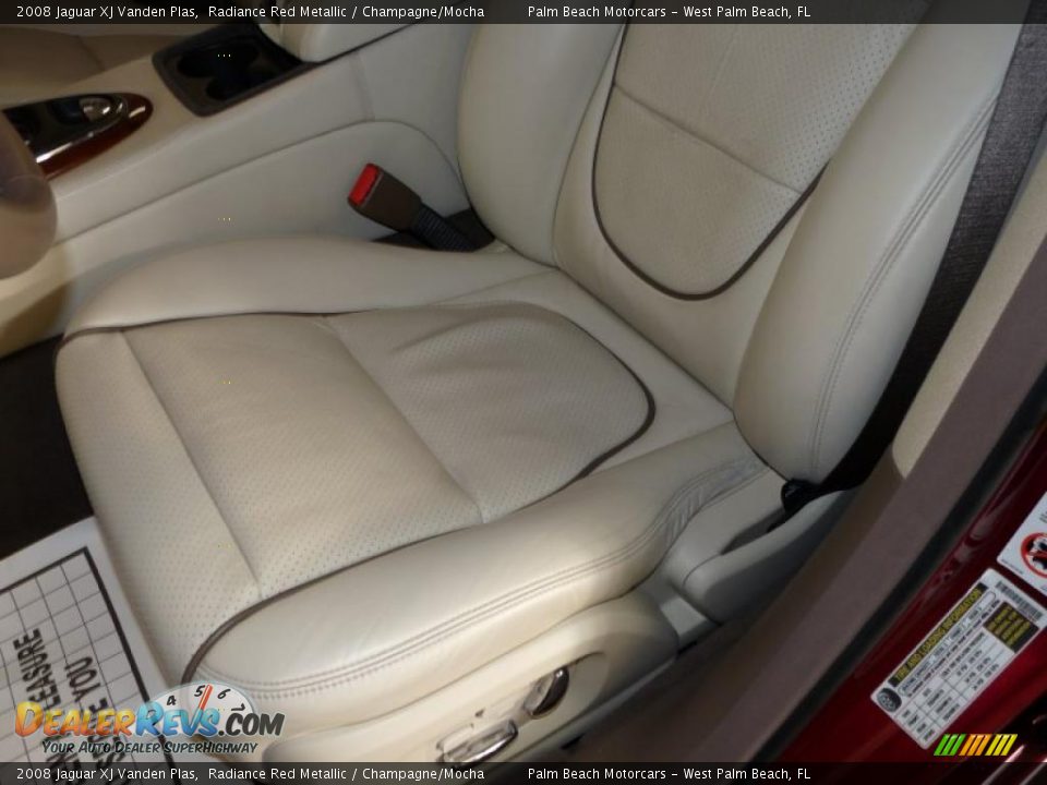 2008 Jaguar XJ Vanden Plas Radiance Red Metallic / Champagne/Mocha Photo #19