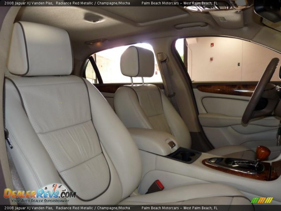 2008 Jaguar XJ Vanden Plas Radiance Red Metallic / Champagne/Mocha Photo #33