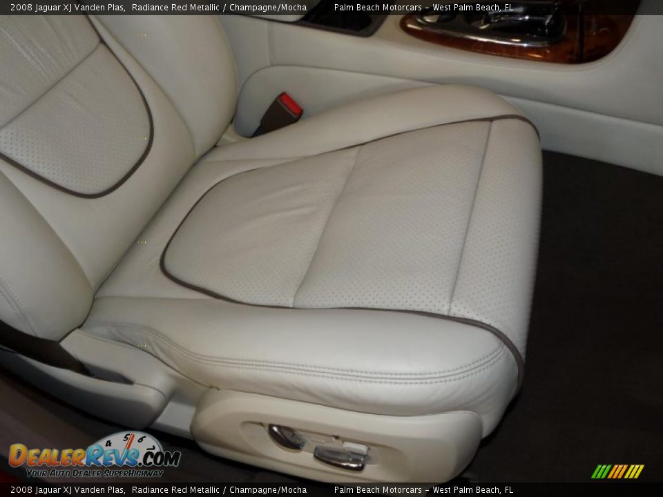 2008 Jaguar XJ Vanden Plas Radiance Red Metallic / Champagne/Mocha Photo #34
