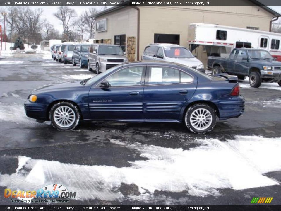 2001 Pontiac Grand Am SE Sedan Navy Blue Metallic / Dark Pewter Photo #1