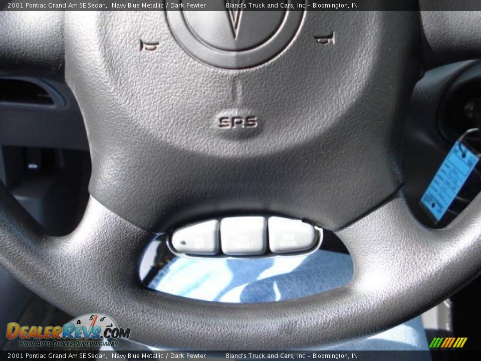 2001 Pontiac Grand Am SE Sedan Navy Blue Metallic / Dark Pewter Photo #15