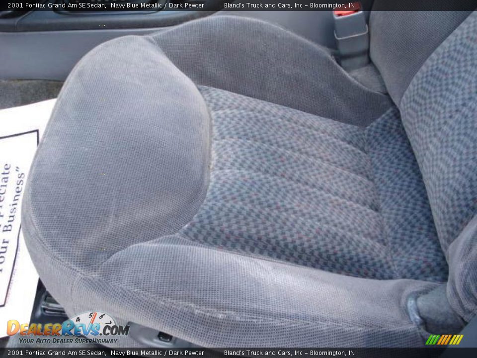 2001 Pontiac Grand Am SE Sedan Navy Blue Metallic / Dark Pewter Photo #16