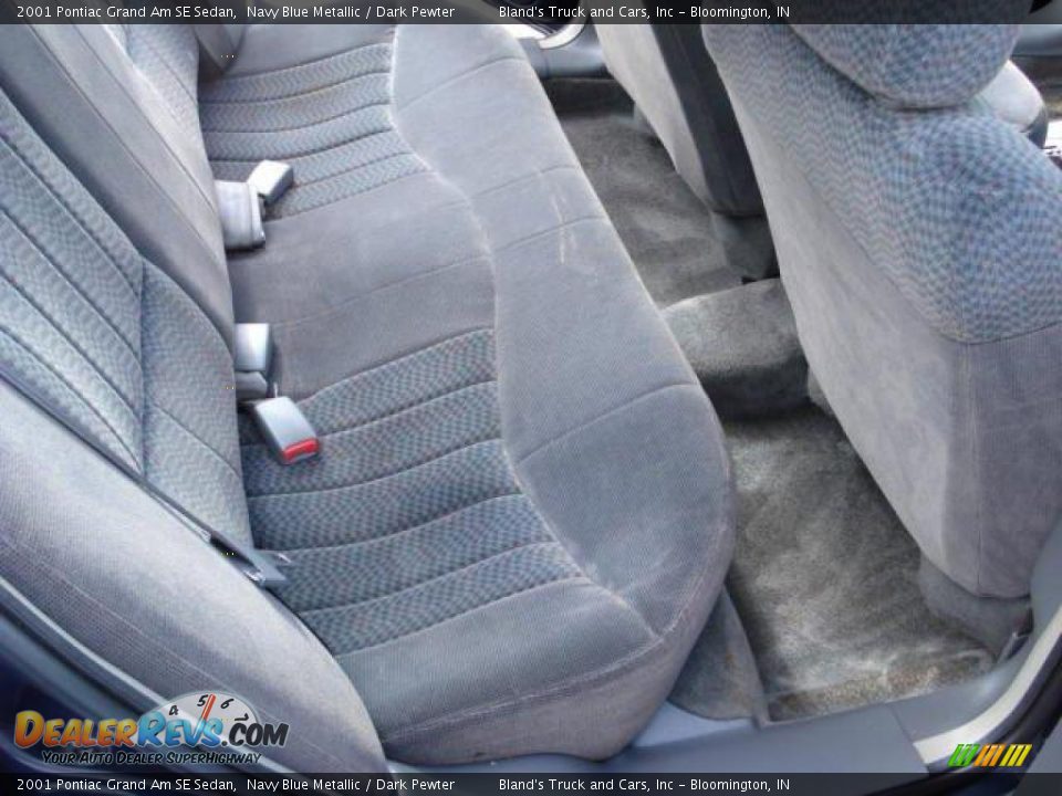 2001 Pontiac Grand Am SE Sedan Navy Blue Metallic / Dark Pewter Photo #18