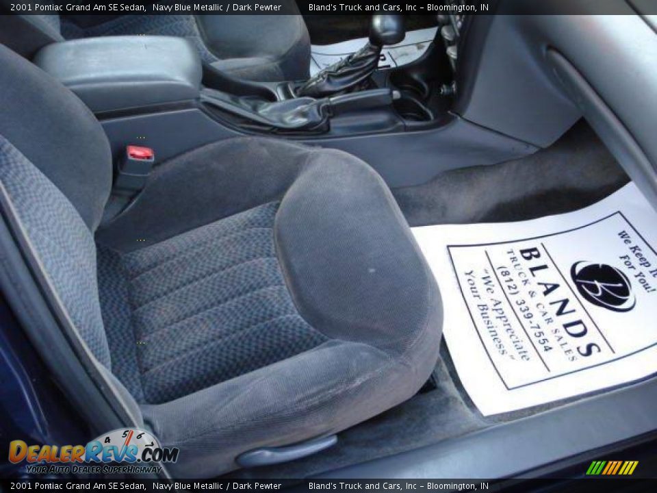 2001 Pontiac Grand Am SE Sedan Navy Blue Metallic / Dark Pewter Photo #19