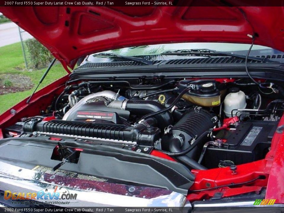 2007 Ford F550 Super Duty Lariat Crew Cab Dually Red / Tan Photo #22